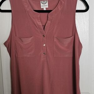 Women's Pink Sleeveless Top